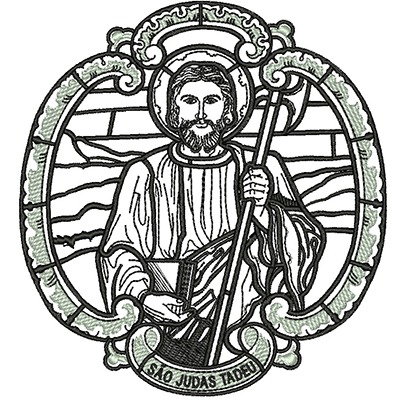 Matriz de matriz Matriz De Bordado São Judas Tadeu Contornado 12 Cm